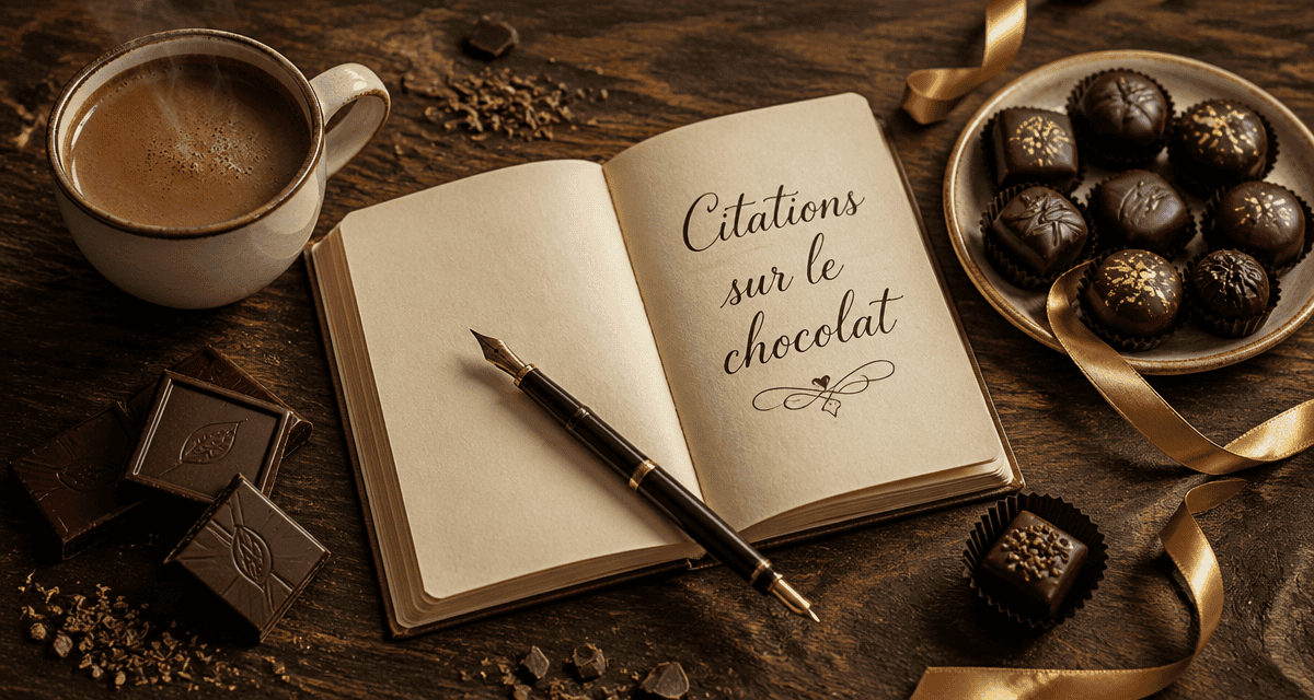 citation le chocolat table avec chocolat et livre