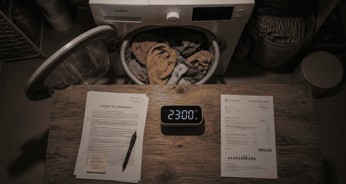 à quelle heure peut on faire tourner une machine à laver buanderie soirée