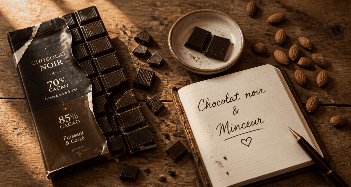 chocolat noir pour regime sur table