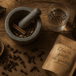 Clou de girofle ou en acheter vue flat-lay