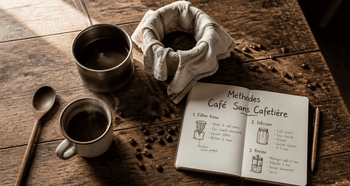 comment faire du café sans cafetière table artisanale