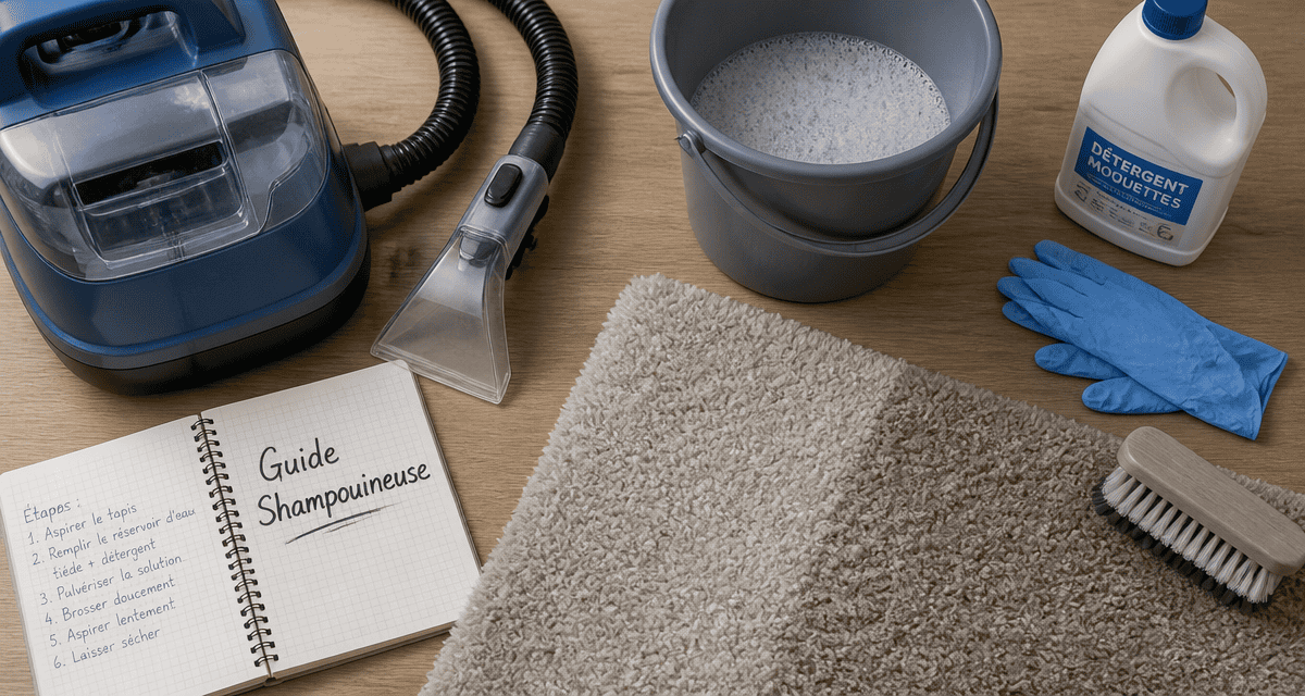 comment utiliser une shampouineuse sur tapis