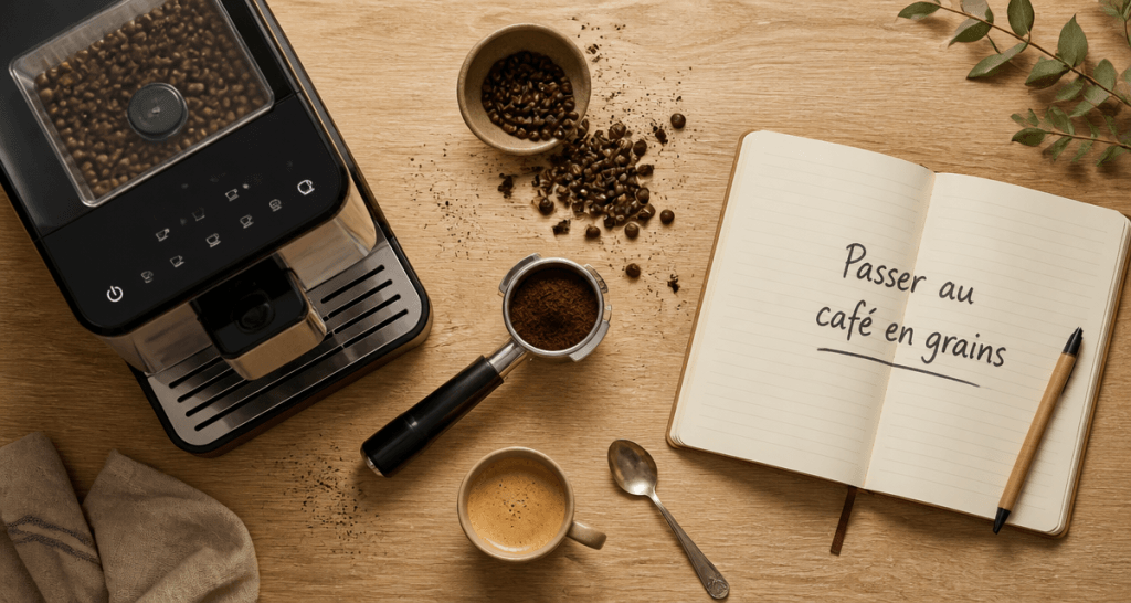 Comparatif machine à café automatique grains vue dessus