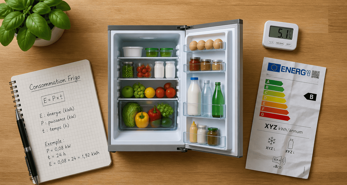 consommation frigo vue aérienne cuisine