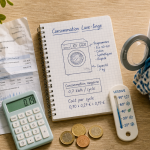 consommation machine à laver avec facture et calculatrice