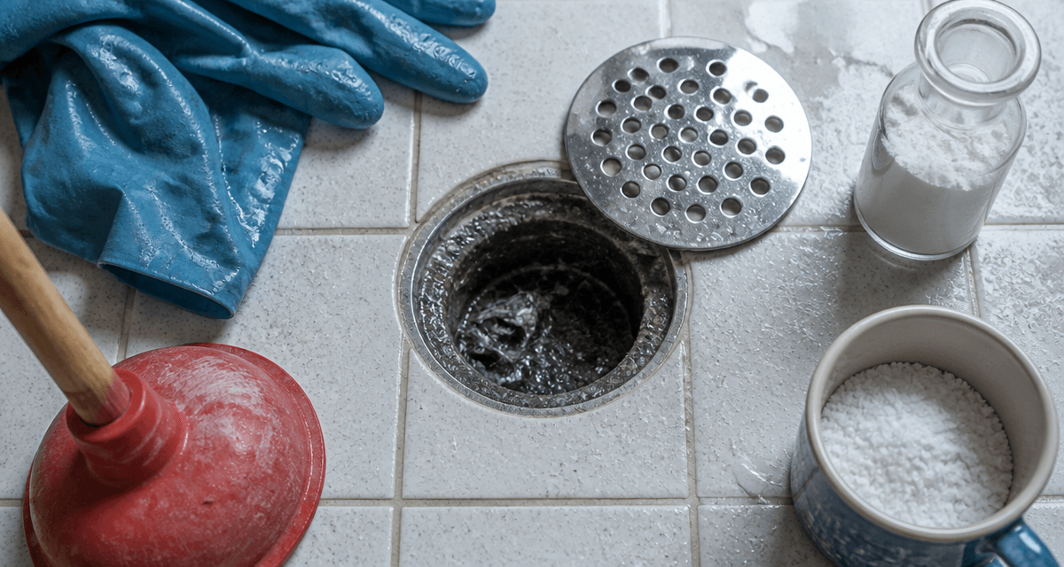 Déboucher douche produit cheveux