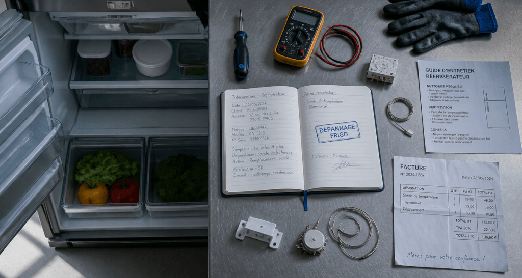 depanneur frigo domicile outils réparation