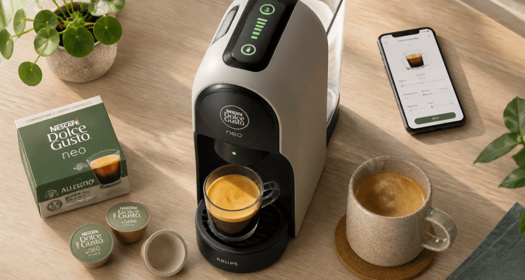 dolce gusto neo avis machine café et capsules compostables