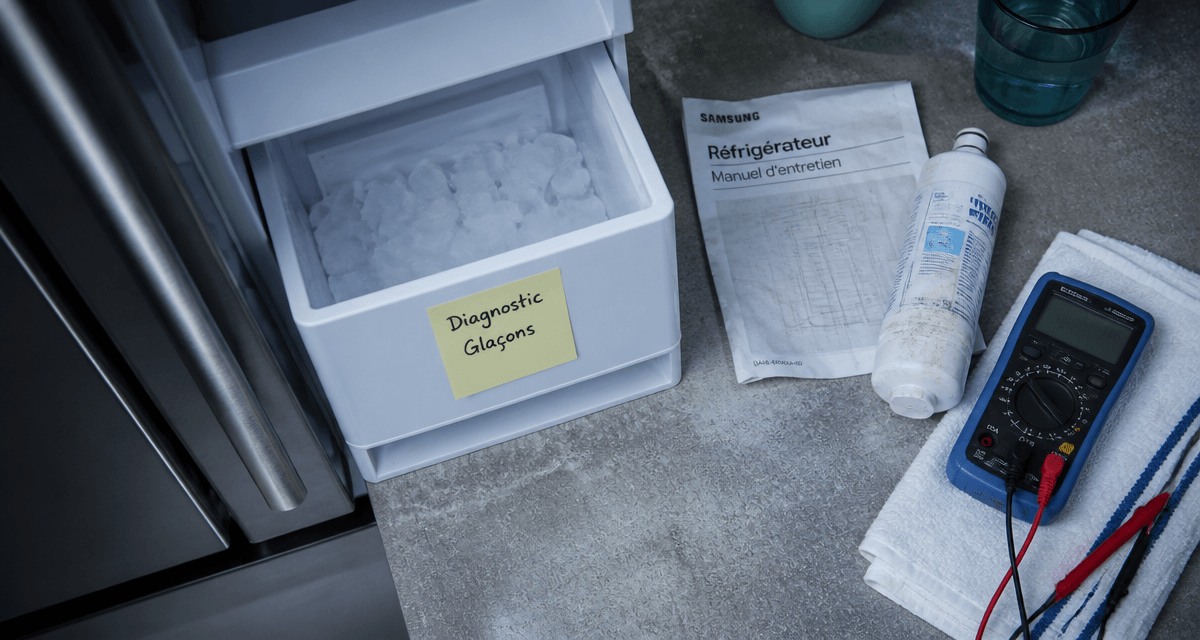 Pourquoi mon frigo américain ne fait plus de glacon bac à glaçons et outils