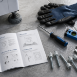 Installer machine à laver avec outils et manuel