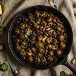 recette marron poêlée en poêle avec champignons