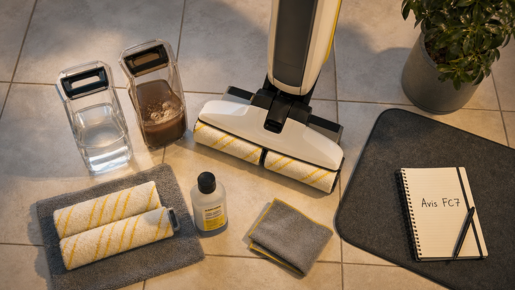 Aspirateur laveur Kärcher avis : autonomie 45 min, rouleaux et pannes à surveiller