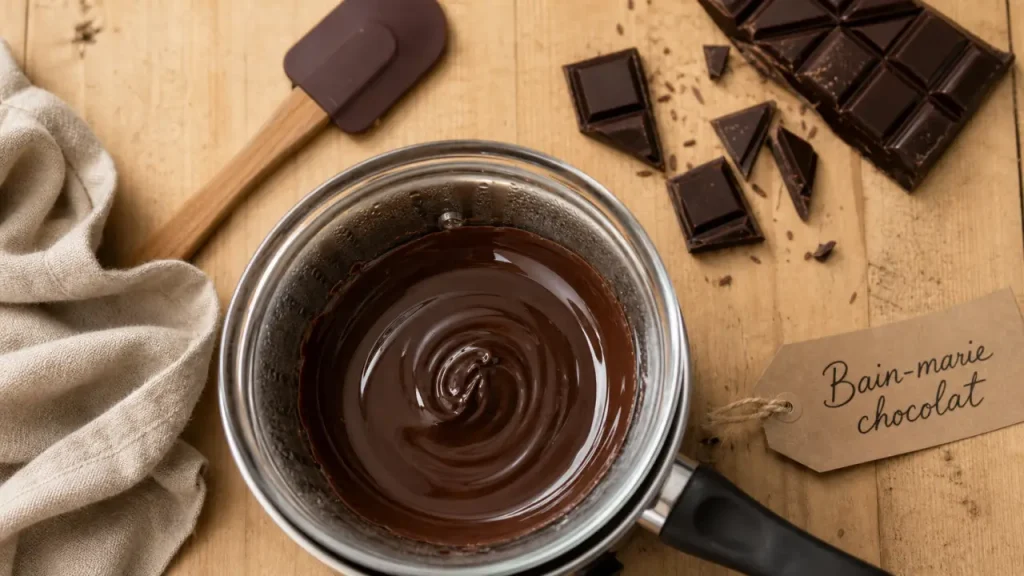 Chocolat au bain-marie : la méthode douce pour un résultat lisse et brillant