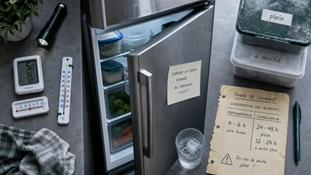 Combien de temps un frigo peut rester sans électricité : 4 à 6 heures