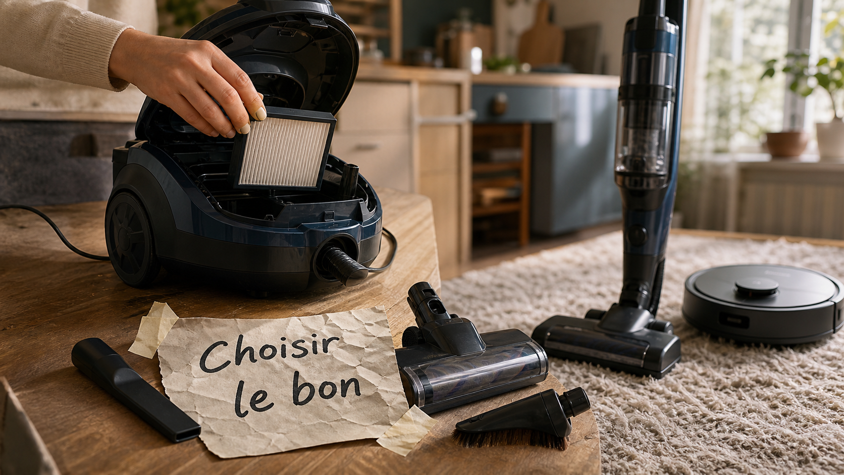 Comment choisir aspirateur : puissance utile, filtres HEPA et autonomie