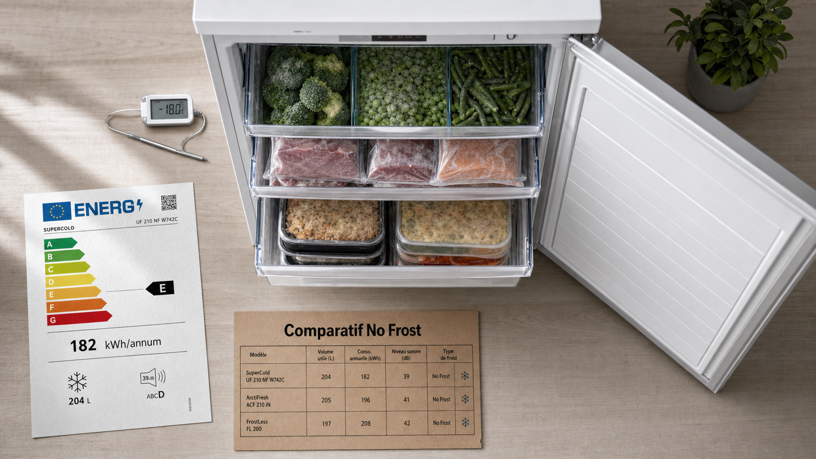 Comparatif congélateur armoire : capacité, froid et autonomie