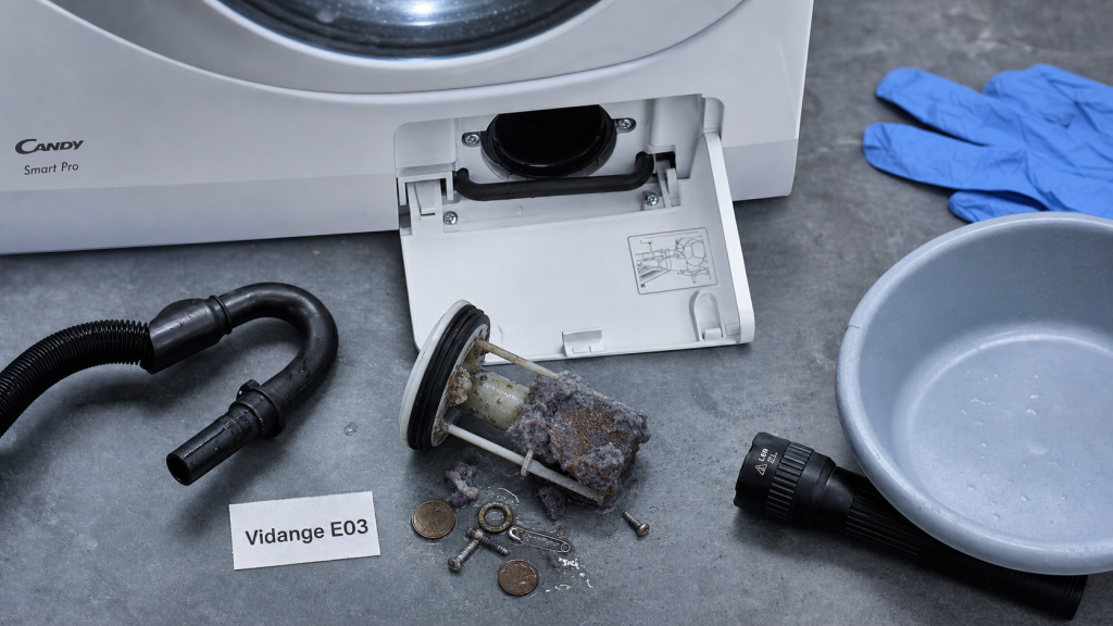 Erreur e03 lave linge candy : vidange bloquée