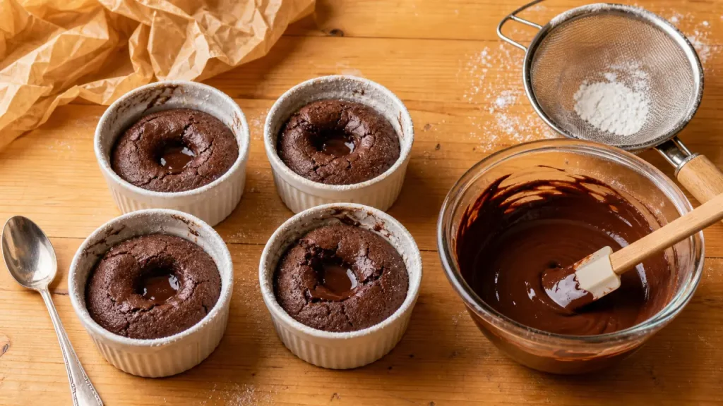 Fondants chocolat individuels : le bon temps de cuisson pour un cœur coulant, sans gâteau trop cuit