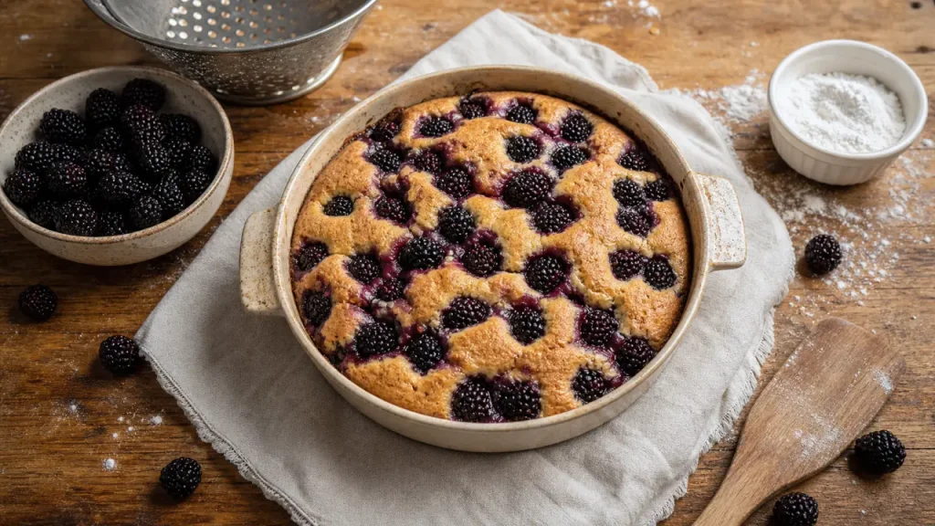 Gâteau à la mûre moelleux : 200°C, 30 minutes et les gestes pour garder les fruits intacts