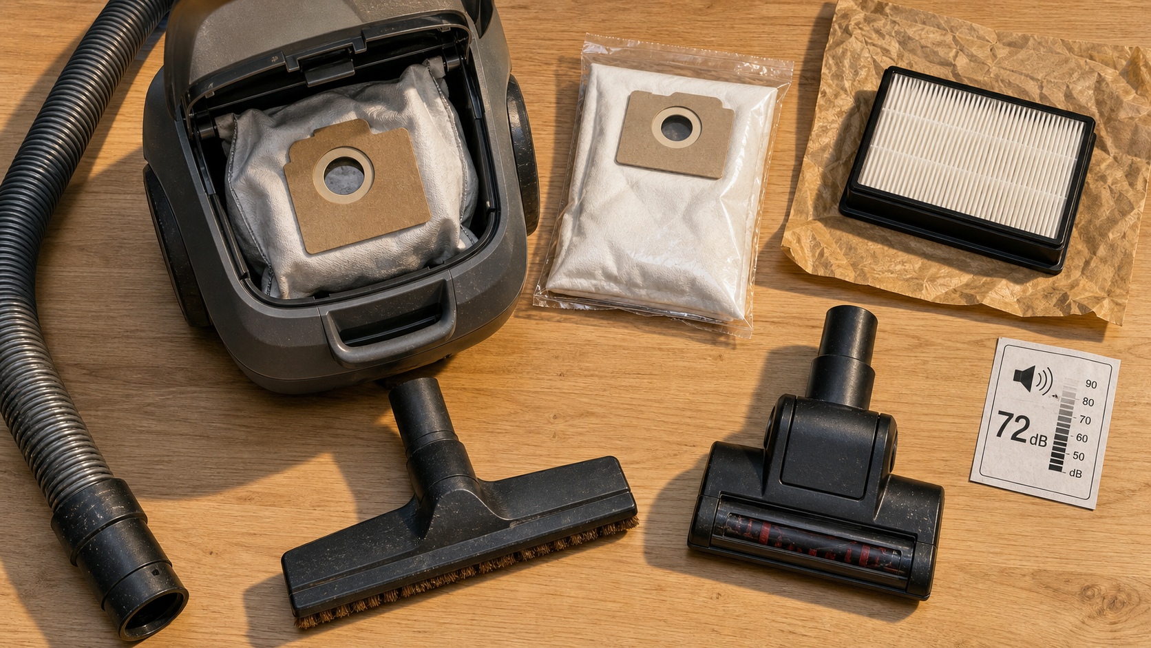 Meilleur aspirateur avec sac silencieux et puissant : sac et filtre HEPA