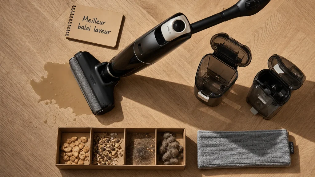 Meilleur balai laveur de sol : réservoirs séparés et autonomie, lavant parquet