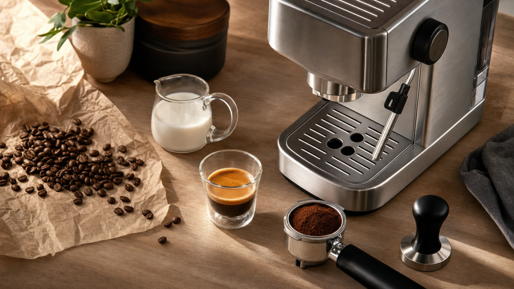 Meilleur machine expresso : café et porte-filtre, grains et double shot