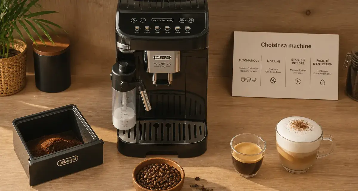Quelle delonghi choisir : machine automatique Magnifica, Dinamica ou Eletta avec cappuccino