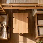 Aménagement tiny house 12 m² : intérieur lumineux et rangé