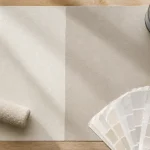 Couleur peinture salon lumineux : blanc cassé, beige et pastel, rendu crème et grège