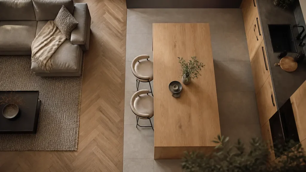 Cuisine ouverte sur le salon : 4 solutions pour structurer l&rsquo;espace sans perdre en luminosité