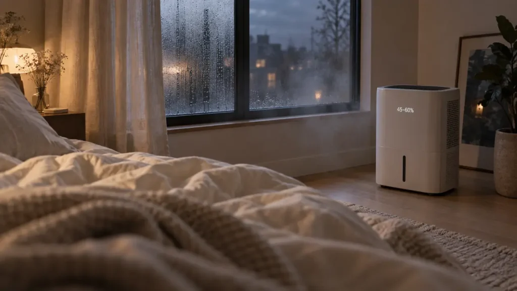 Déshumidificateur en chambre : le guide pour assainir l&rsquo;air sans nuire à votre sommeil