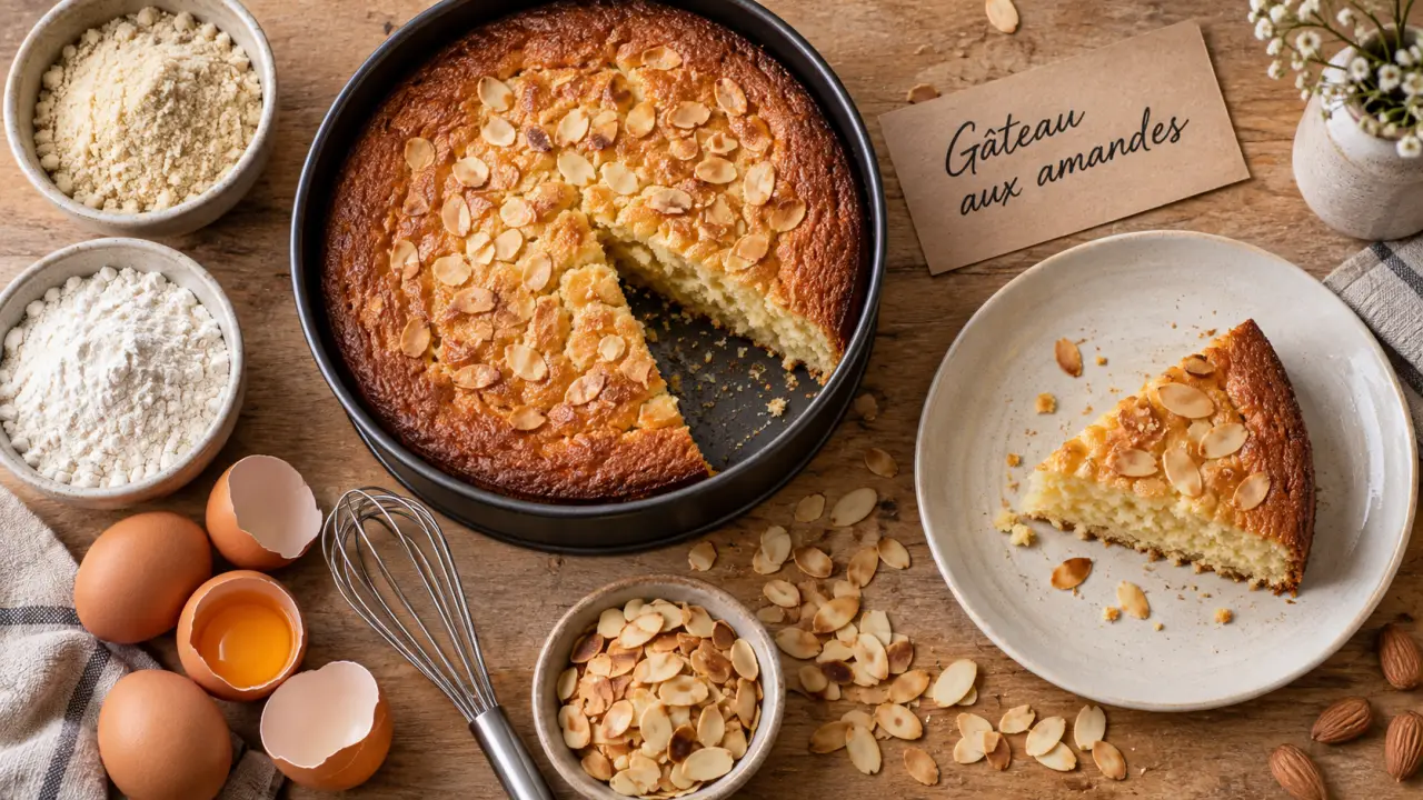 Gateau au amandes recette : gâteau moelleux au cœur fondant