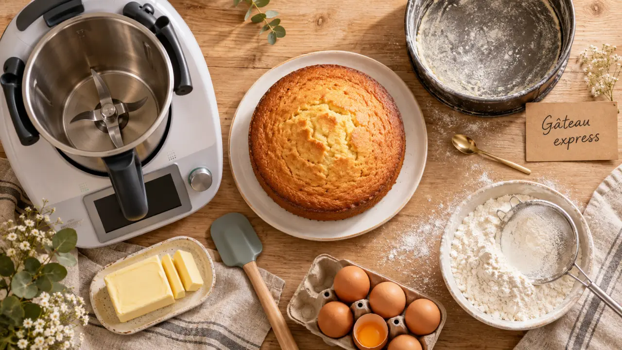 Gateau express thermomix, gâteau moelleux pour goûter rapide