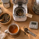 Machine pour le the : infusion guidée, tasse de thé vapeur