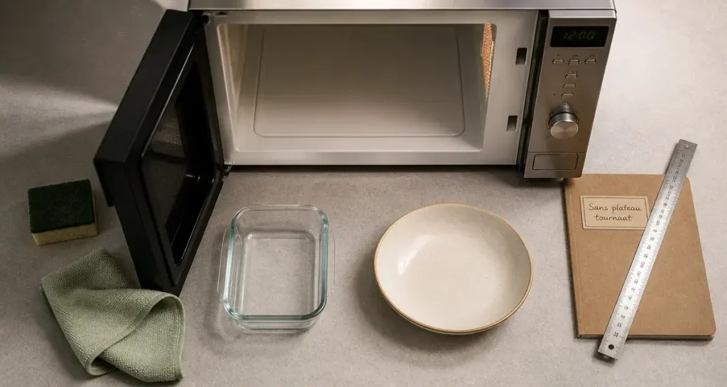 Micro-ondes sans plateau tournant : plus d’espace, moins d’entretien, mais quelle cuisson ?