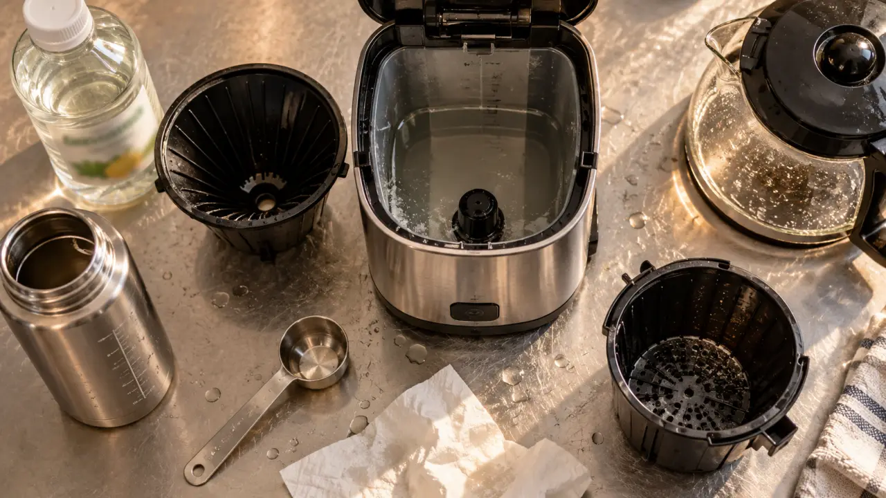 Détartrer avec du vinaigre blanc cafetière : rinçage après détartrage